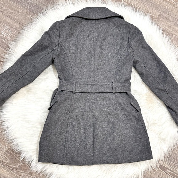 Banana Republic Grey Belted Wool Blend Pea Coat - Picture 11 of 14